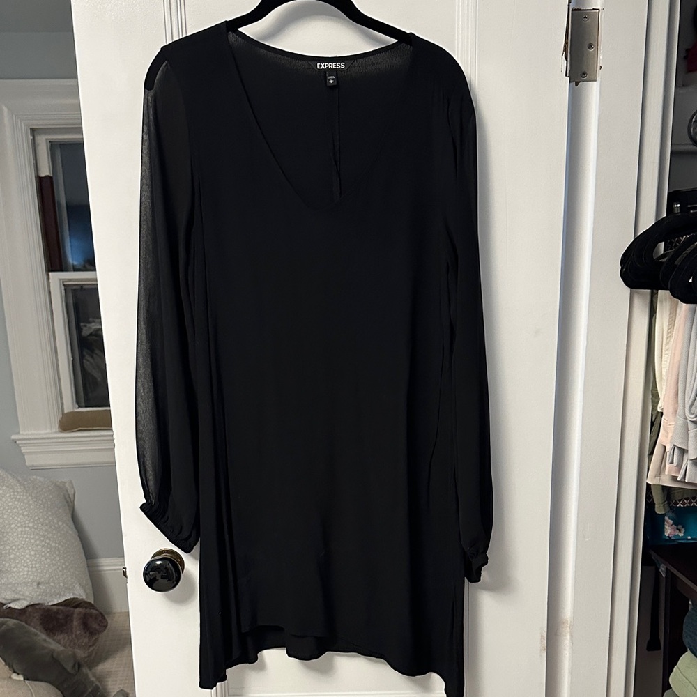 Express Black Textured Dress
